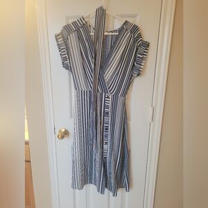 Striped Blue and White Dress